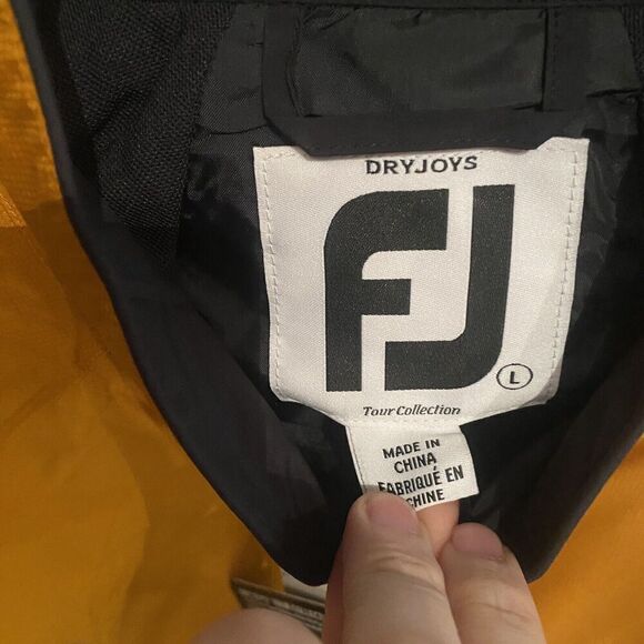 Footjoy Dryjoy Tour Collection Golf Jacket Sunburst Orange Mens Large 1/2 Zip - Picture 4 of 8